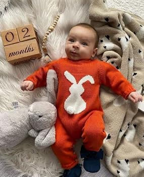 りなmonsieurmini OVERALLS1-2y Amazon.com: Minora - Baby Knitted Overalls (Rabbit Pattern